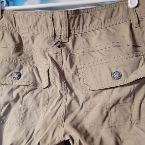 PRANA WOMENS CONVERTIBLE HIKING PANTS ROLL UP CAPRI SIZE 0 - Picture 8 of 8